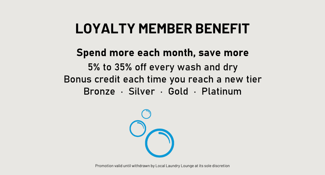 Loyalty member tiers: Bronze, Silver, Gold and Platinum